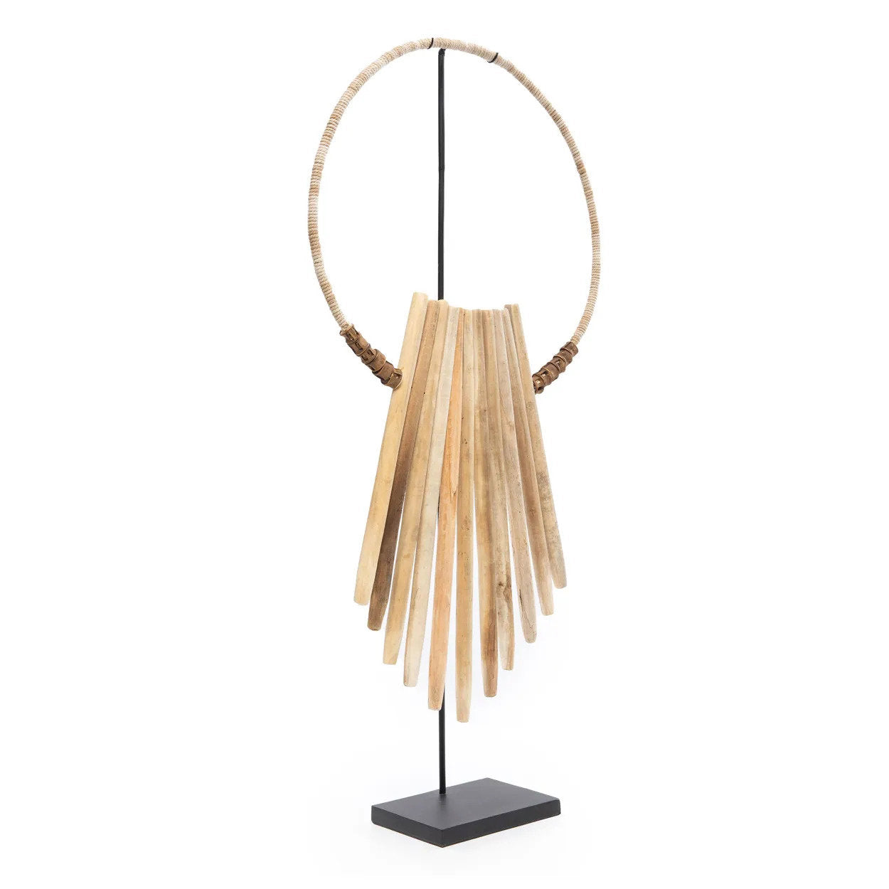 Houten stokjes op standaard - naturel
