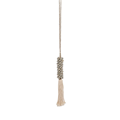 De schelp- en katoenen kwast - grijs