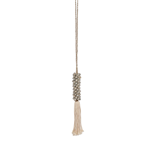 De schelp- en katoenen kwast - grijs