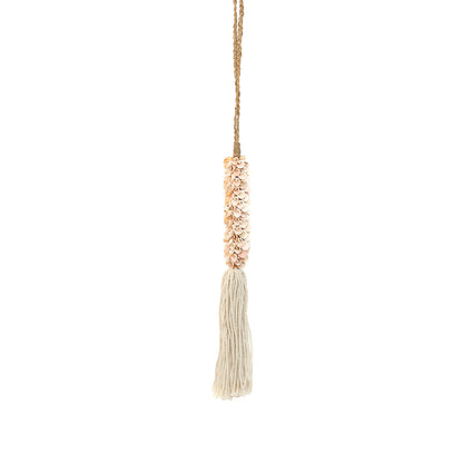 De schelp- en katoenen kwast - roze