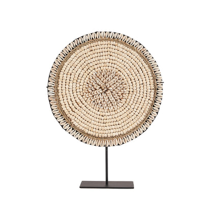 De schelp Martinique op standaard - natuurlijk wit