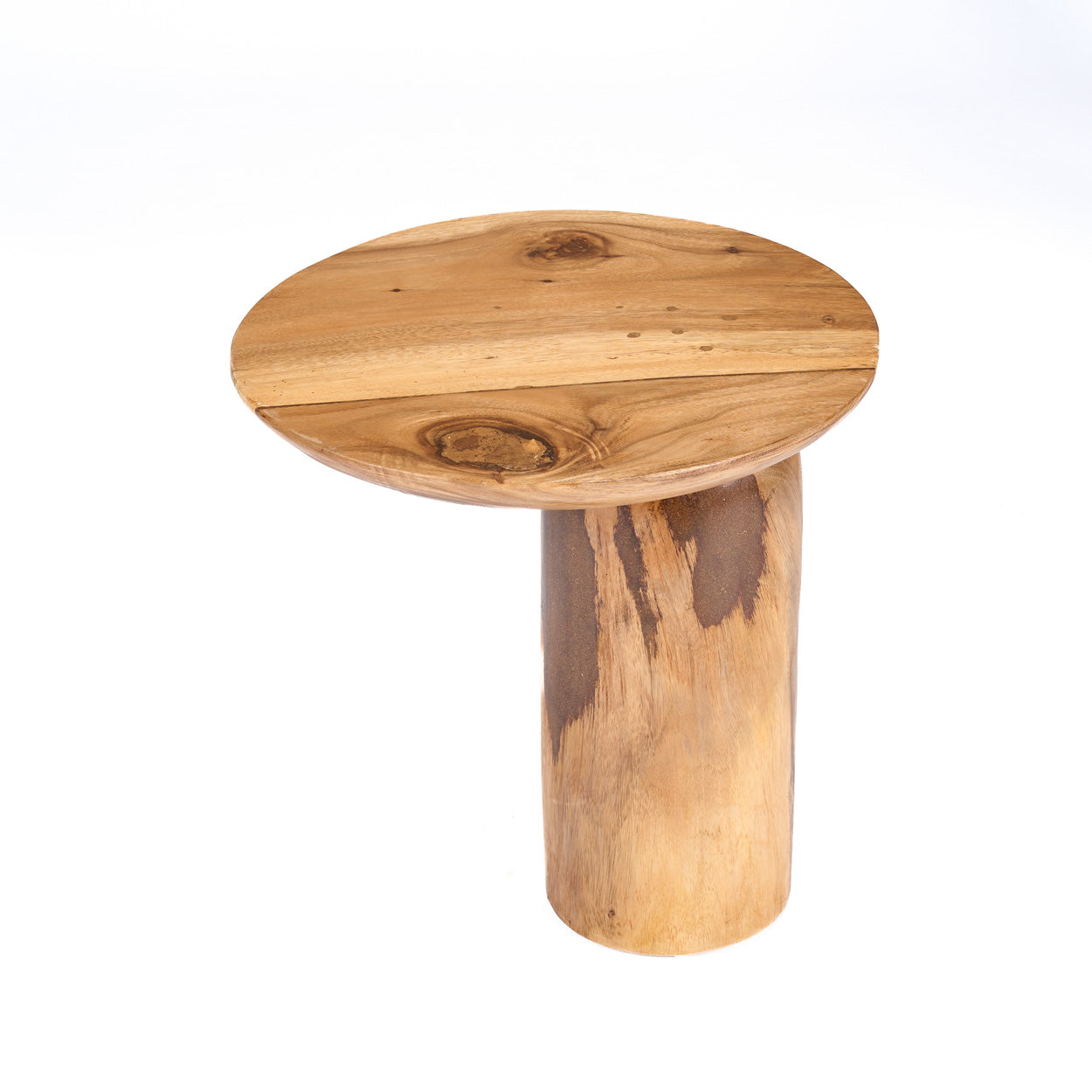 Mango trommel bijzettafel - naturel