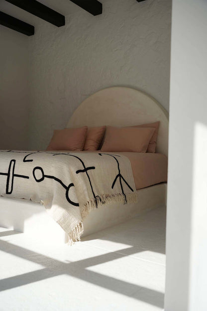 Het Boze Oog Bedsprei - Natuurlijk Zwart