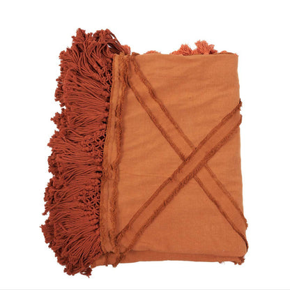 De Berber bedsprei - terracotta