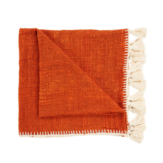 De Stitch bedsprei - terracotta