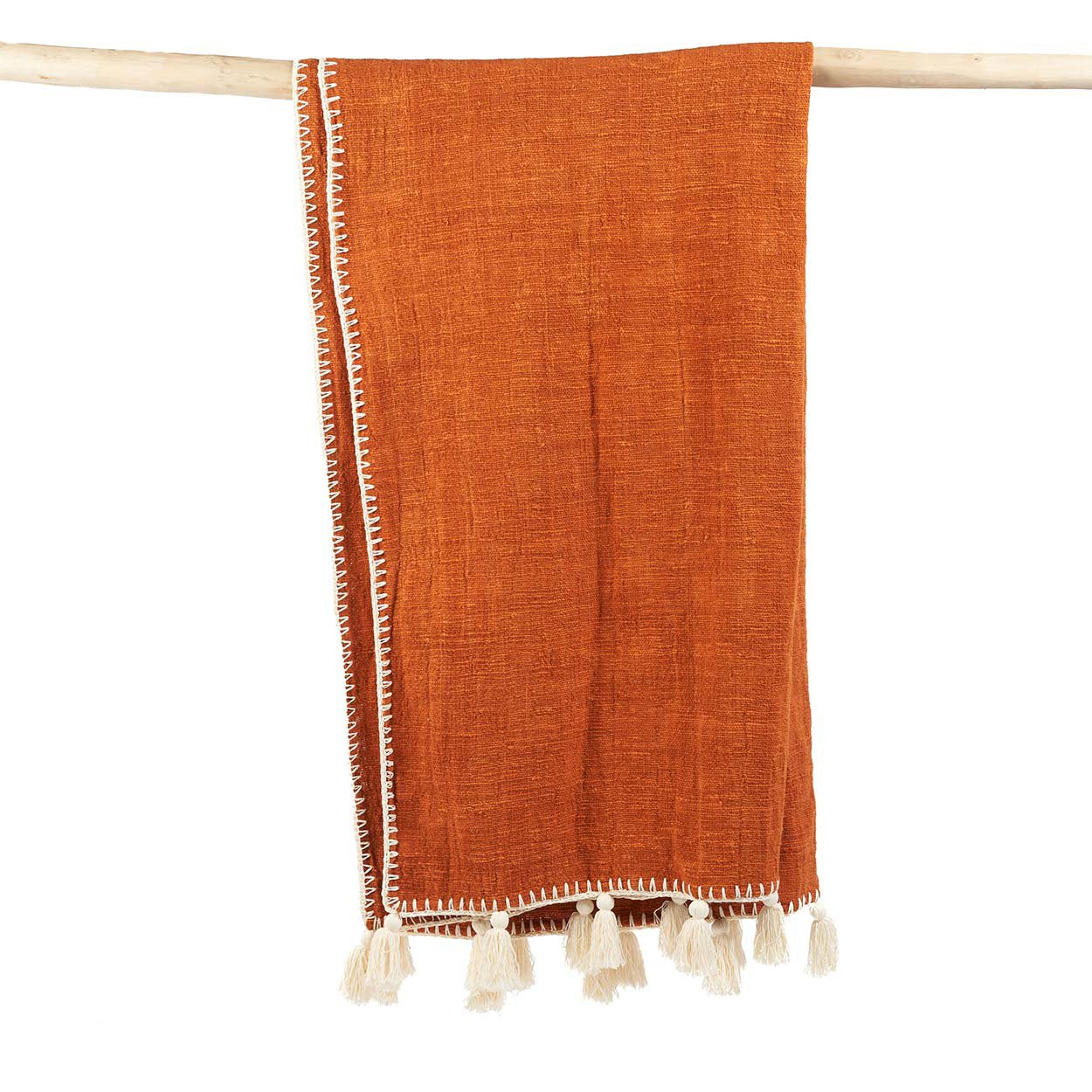 De Stitch bedsprei - terracotta