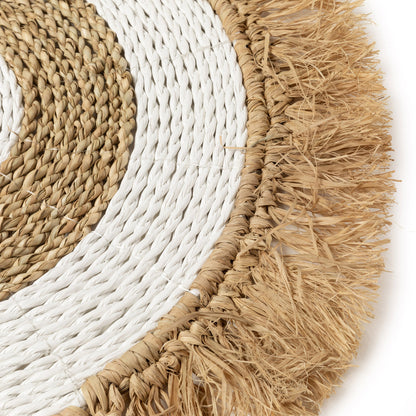 Zeegras raffia placemat - natuurlijk wit