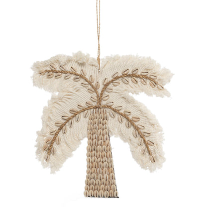 De palmboom met katoenen schelp - wit naturel