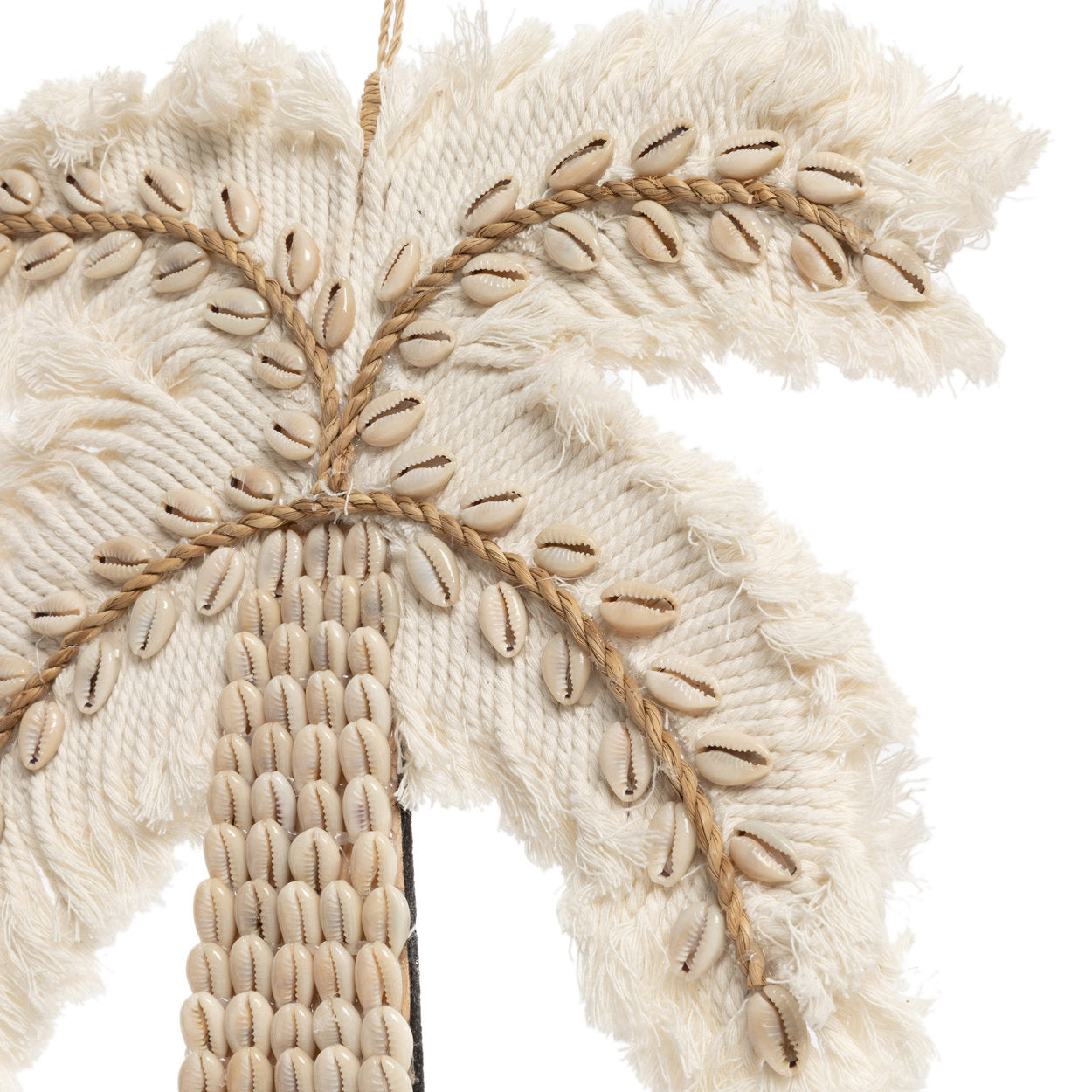 De palmboom met katoenen schelp - wit naturel