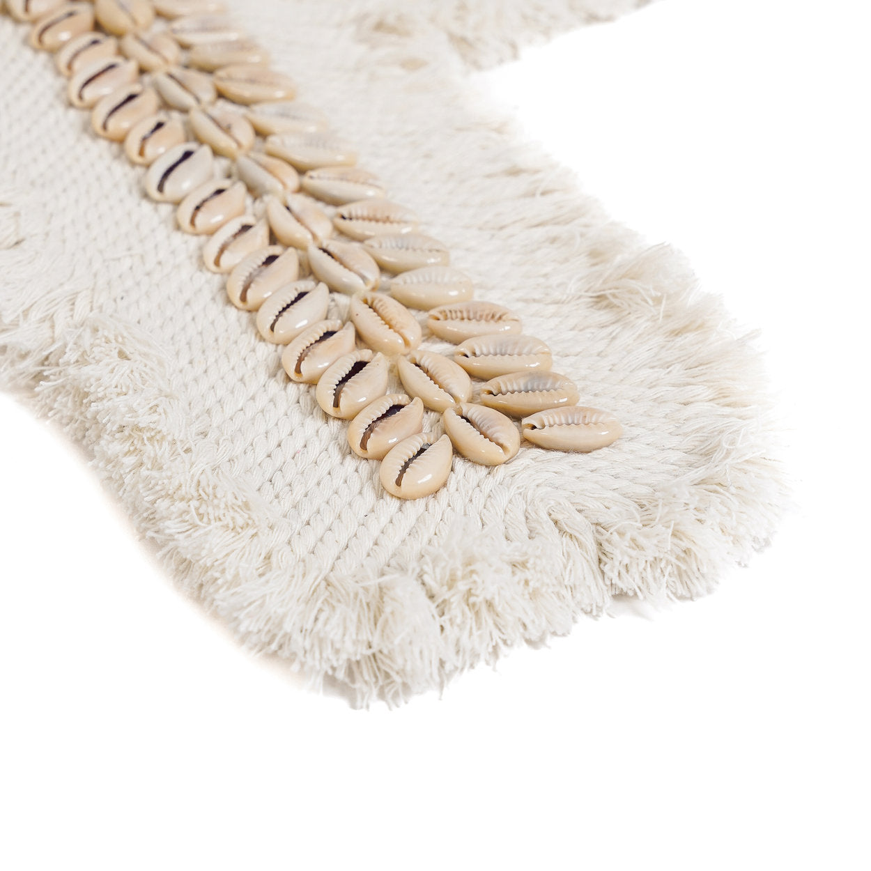 Het macramé-kruis - wit