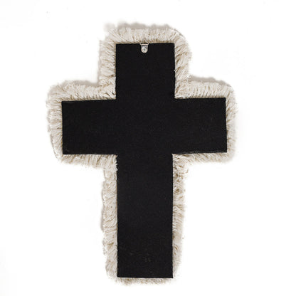 Het macramé-kruis - wit