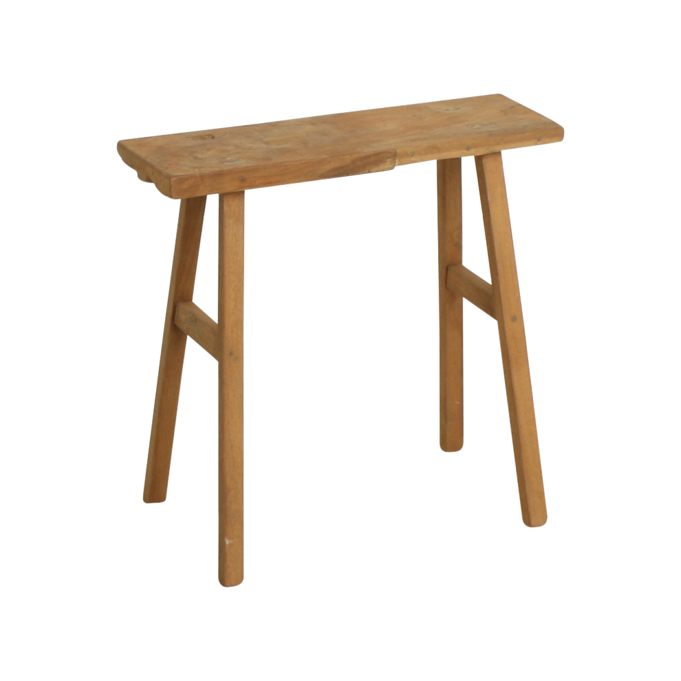Java timmerman bijzettafel/bankje - gerecycled hout - 40x17x50 cm