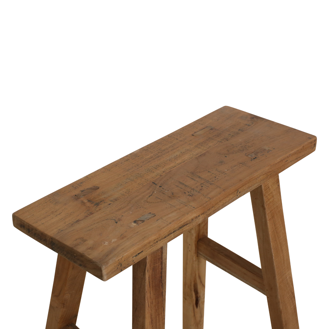 Java timmerman bijzettafel/bankje - gerecycled hout - 40x17x50 cm