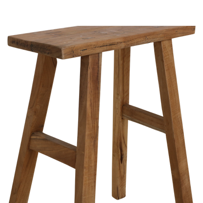 Java timmerman bijzettafel/bankje - gerecycled hout - 40x17x50 cm