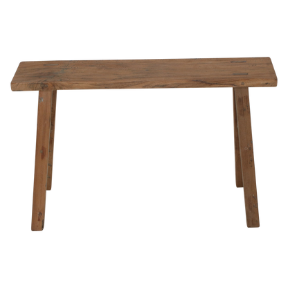 Java timmerman bijzettafel/bankje - gerecycled hout - 80x17x50 cm