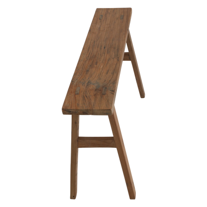 Java timmerman bijzettafel/bankje - gerecycled hout - 80x17x50 cm