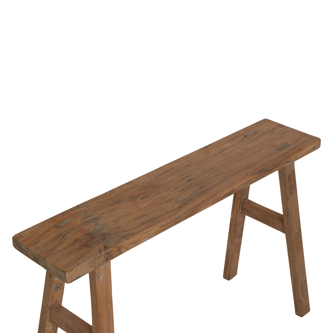 Java timmerman bijzettafel/bankje - gerecycled hout - 80x17x50 cm