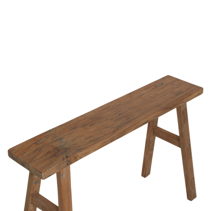 Java timmerman bijzettafel/bankje - gerecycled hout - 80x17x50 cm