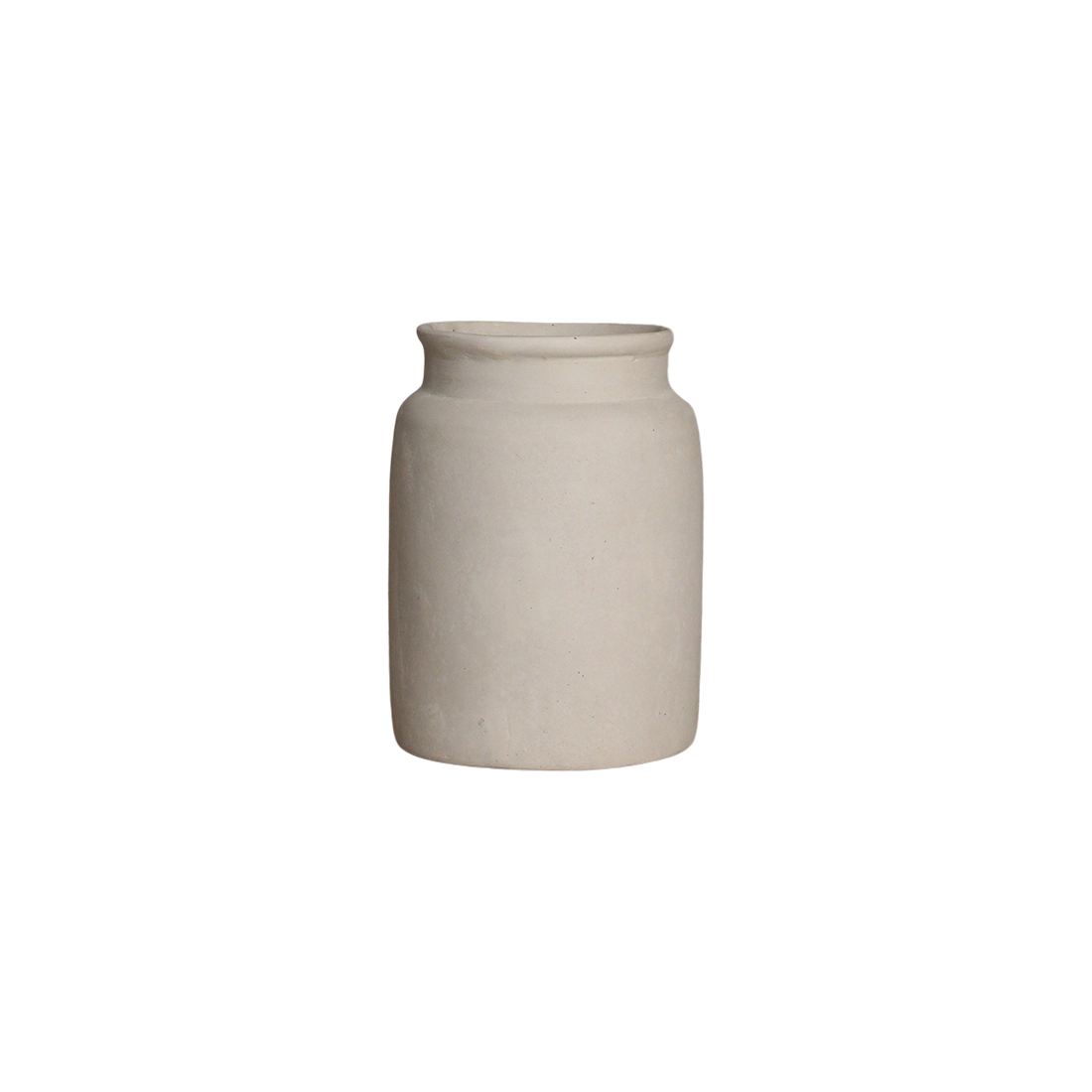 Krijtkleurige decoratieve vaas Mandore M