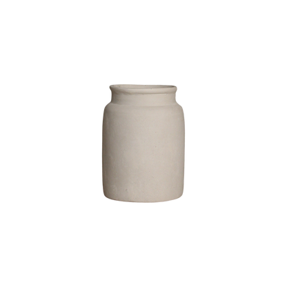 Krijtkleurige decoratieve vaas Mandore M