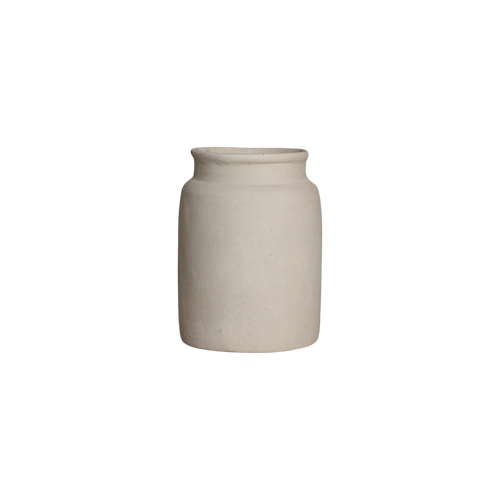 Krijtkleurige decoratieve vaas Mandore M