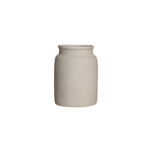 Krijtkleurige decoratieve vaas Mandore M