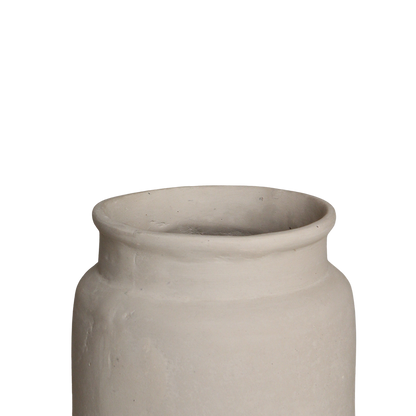 Krijtkleurige decoratieve vaas Mandore M