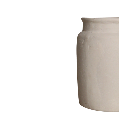 Krijtkleurige decoratieve vaas Mandore M