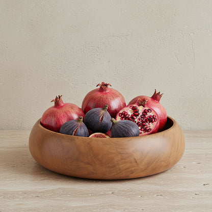 Teakhouten schaal medium - Ø 30 cm