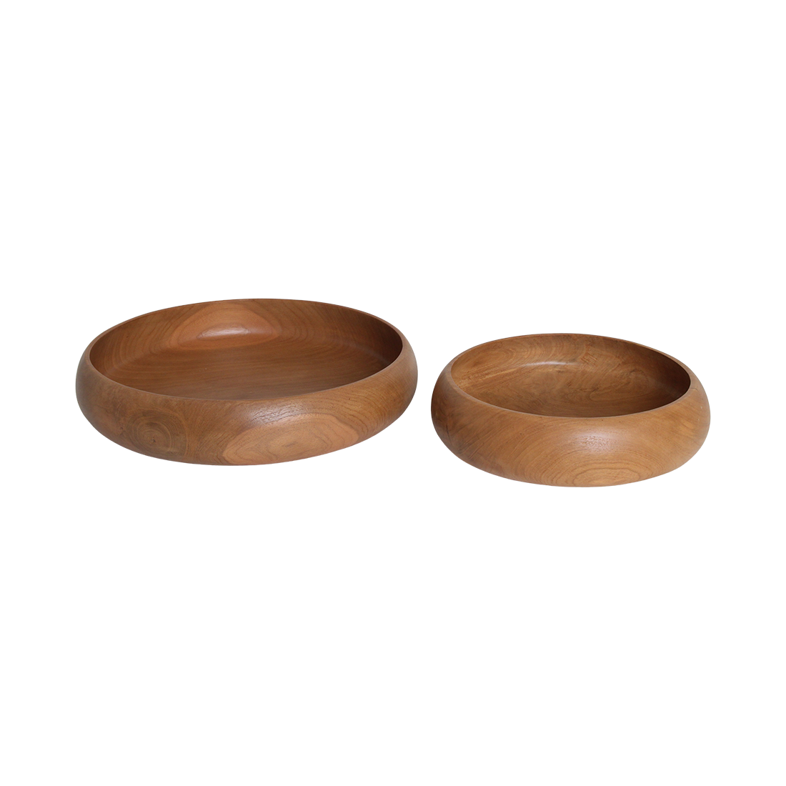 Teakhouten schaal groot - Ø 37 cm
