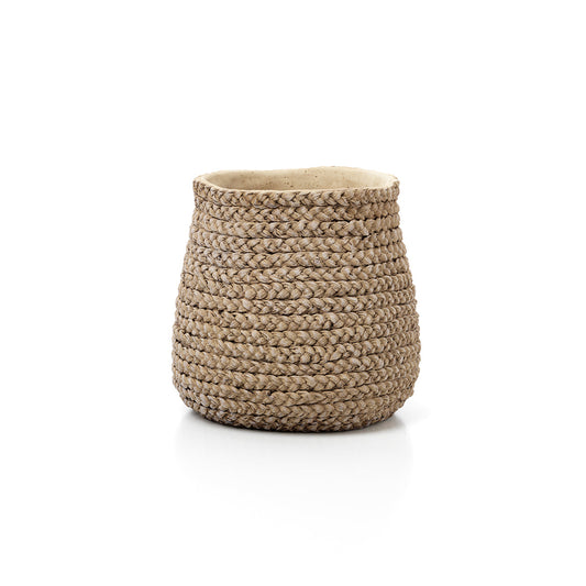 Faux-Puff plantenpot - naturel - L