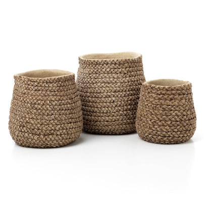 Faux-Puff plantenpot - naturel - L
