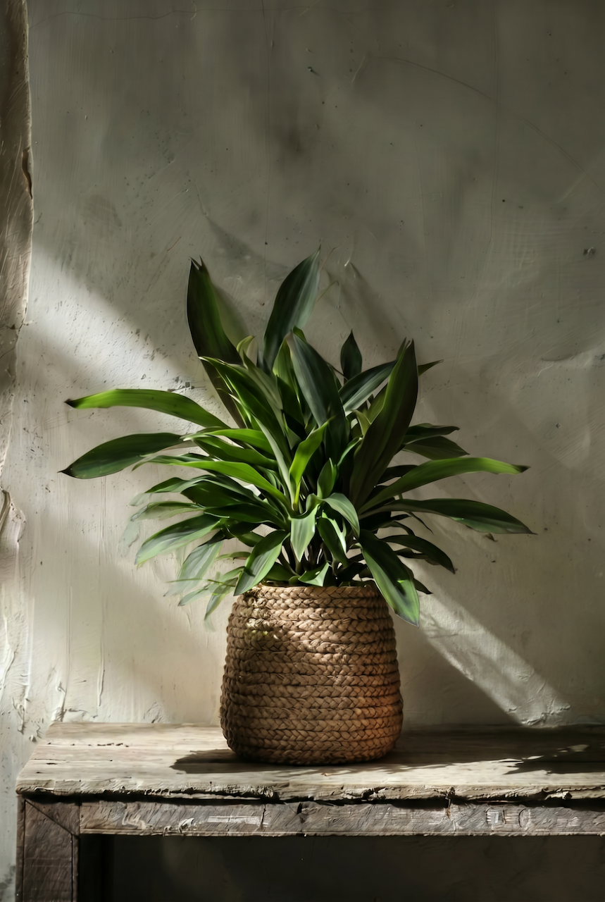 Faux-Puff plantenpot - naturel - L