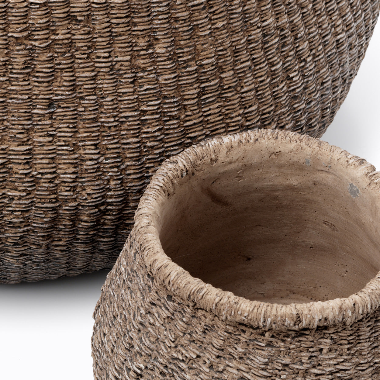 De Faux-Puff plantenpot - bruin - S