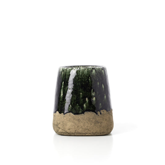 De Moss conische plantenpot - betongroen - S