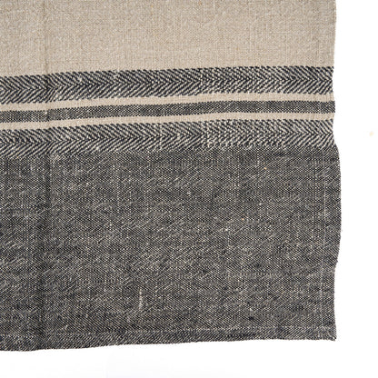 De Linnen Dash keukendoek - naturel/zwart - 50x70