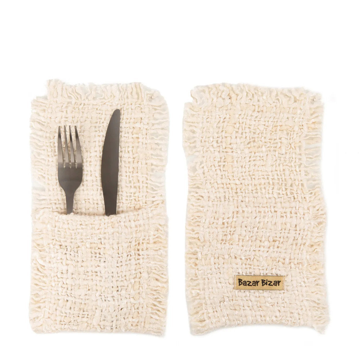 The Oh My Gee bestekhouder - crème - set van 4