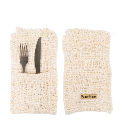The Oh My Gee bestekhouder - crème - set van 4