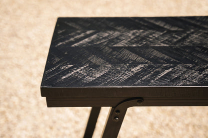 De Visgraat Hoge Tafel - Zwart - 140 cm