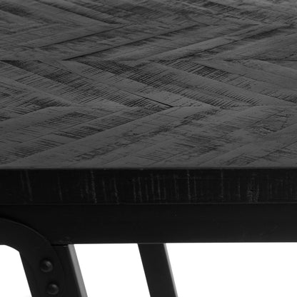 De Visgraat Hoge Tafel - Zwart - 140 cm