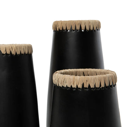 De Stiekeme Vaas - Zwart Naturel - M