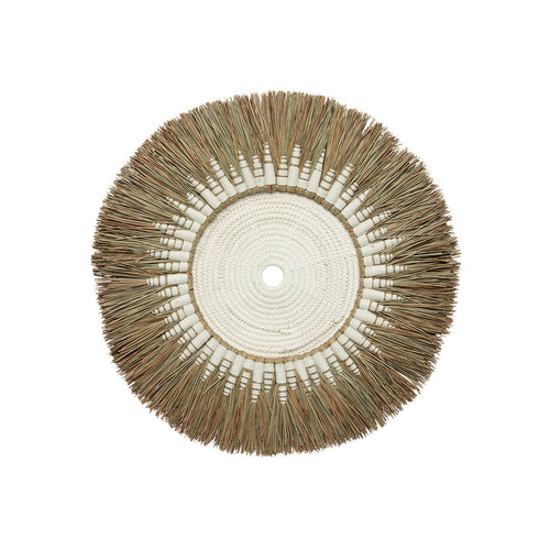 De Raffia Macramé Wanddecoratie - Wit/Naturel