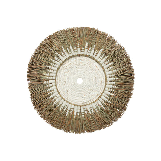 De Raffia Macramé Wanddecoratie - Wit/Naturel