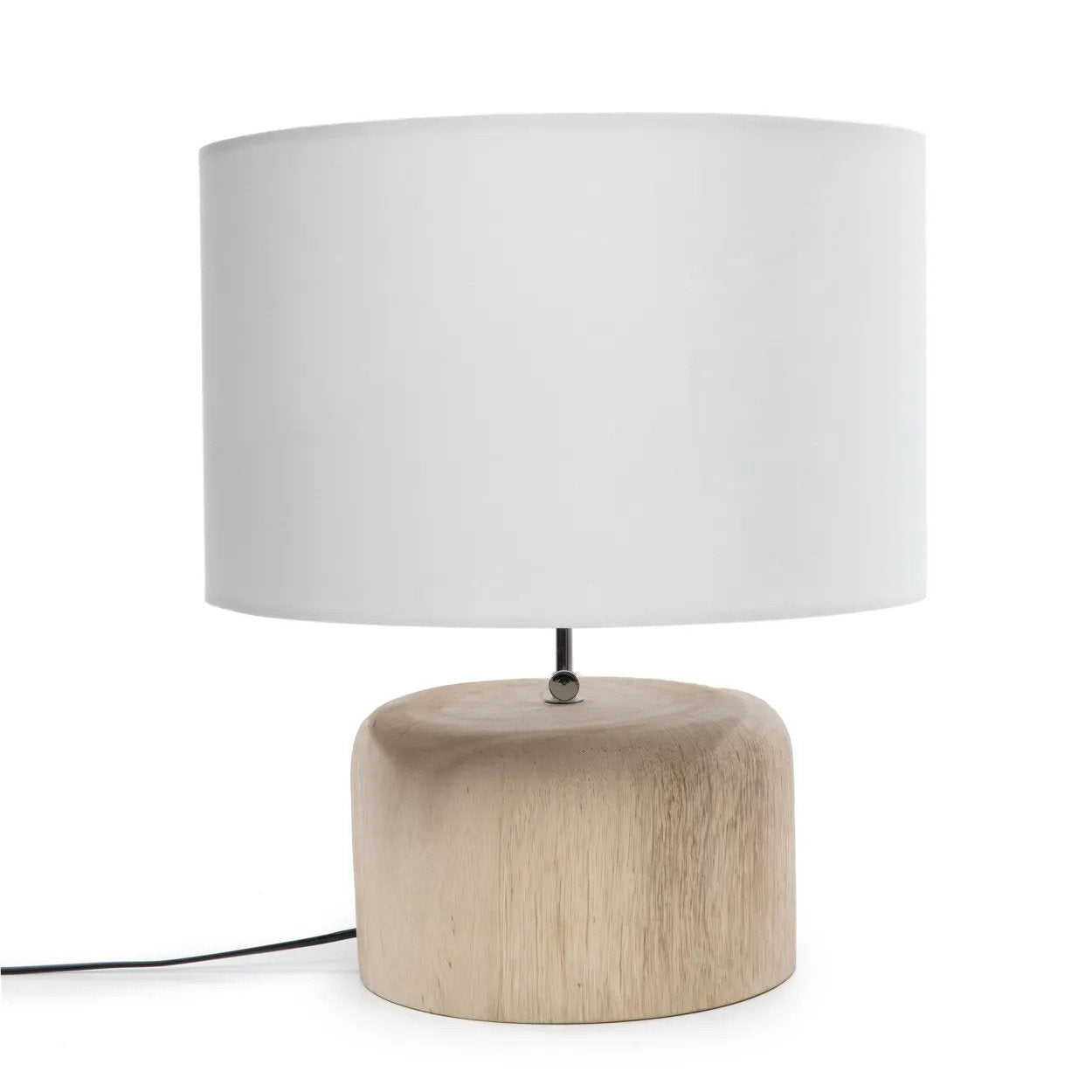 Teakhouten tafellampvoet - naturel