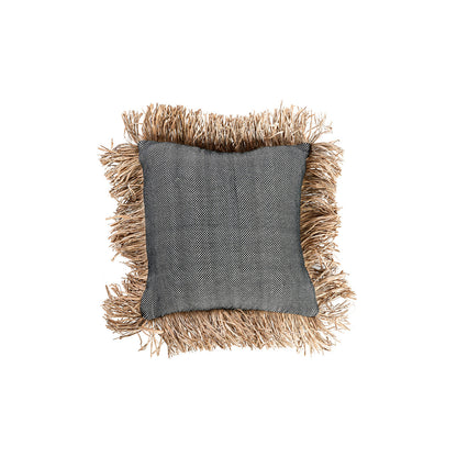 The Cotton Bonita kussenhoes - natuurlijk zwart - 40x40