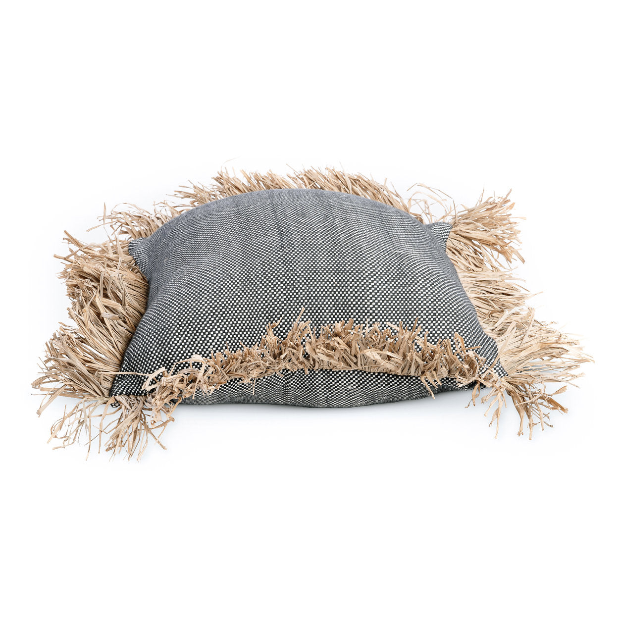 The Cotton Bonita kussenhoes - natuurlijk zwart - 40x40