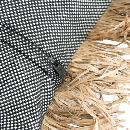 The Cotton Bonita kussenhoes - natuurlijk zwart - 40x40