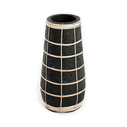 De Cutie Vaas - Zwart/Naturel - L