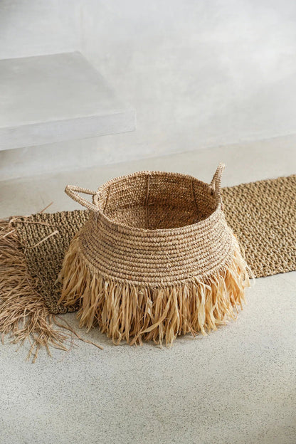 De Raffia Deluxe-manden - Naturel - Groot