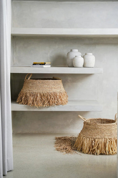 De Raffia Deluxe-manden - Naturel - Groot